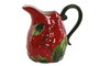 DKD Home Decor Jarra de Gres Fresa Rojo 23x15x22 cm