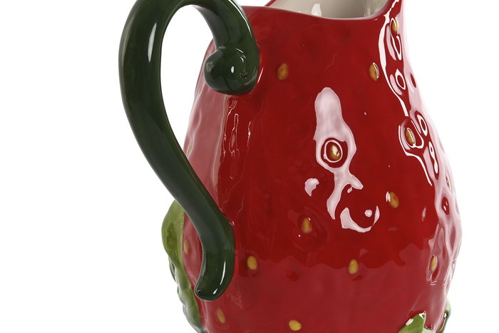 DKD Home Decor Jarra Gres Rojo Fresa 15 x 22 x 23 cm Apto Microondas Lavavajillas DKD Home Decor Jarra Gres Rojo Fresa 15 x 22 x 23 cm Apto Microondas Lavavajillas