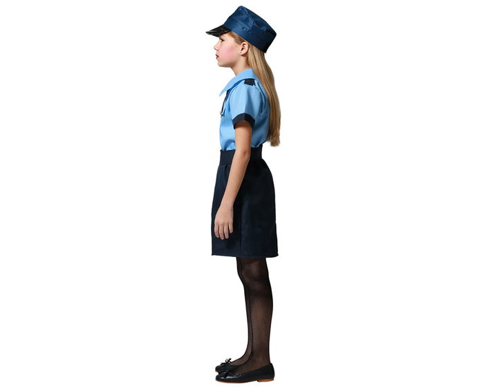 Disfraz de Policía Niña Infantil Uniforme Azul