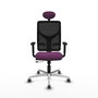PIQUERAS Y CRESPO Silla de oficina Motilla con mecanismo Sincro/Traslack Morado y Negro