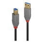 Lindy Cable USB 3.2 Gen 1 Anthra Line de 2m USB A a B, Negro/Gris