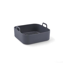 Quid Cesta Cuadrada Freidora Naturalia 19x9 cm (24 Unidades) Gris