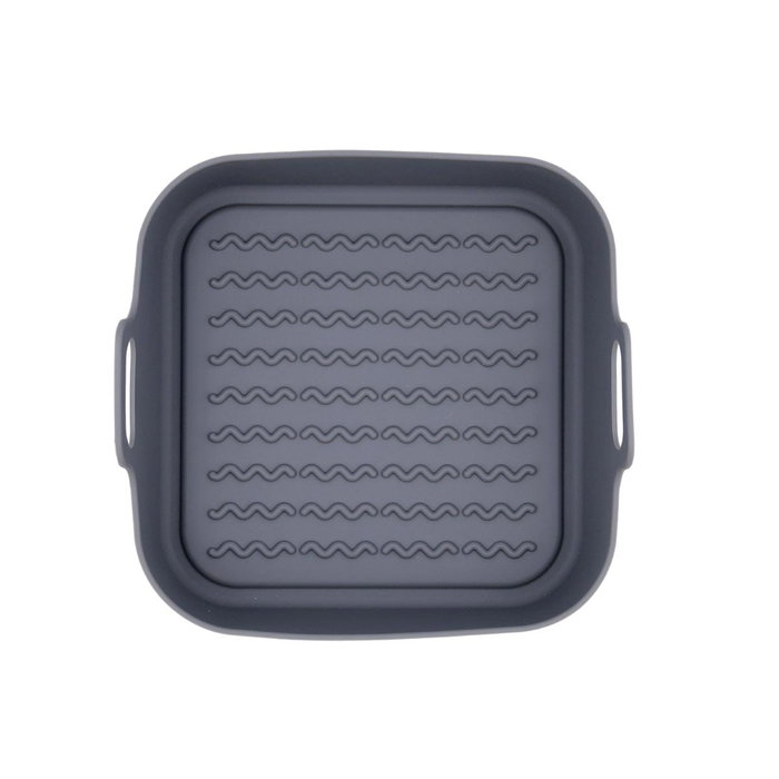 Quid Cesta Cuadrada Freidora Naturalia 19x9 cm (24 Unidades) Gris