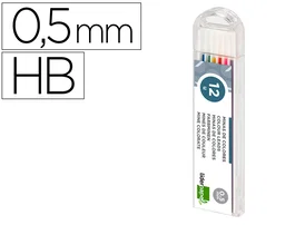 Liderpapel Minas Colores Surtidos Estuche 12 Minas Borrables 0,5 mm