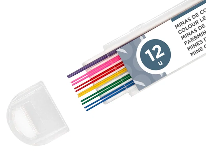 Liderpapel Minas Colores Surtidos Estuche 12 Minas Borrables 0,5 mm
