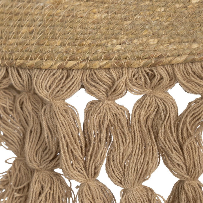 Lámpara Techo Beige Fibra Natural 50 X 50 X 16 cm Lámpara Techo Beige Fibra Natural 50 X 50 X 16 cm