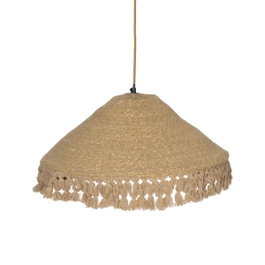 Ixia Lámpara de Techo Beige de Fibra Natural 50 x 50 x 16 cm