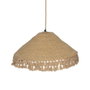 Ixia Lámpara de Techo Beige de Fibra Natural 50 x 50 x 16 cm