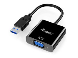 Equip Adaptador USB 3.0 a VGA 133384 Negro