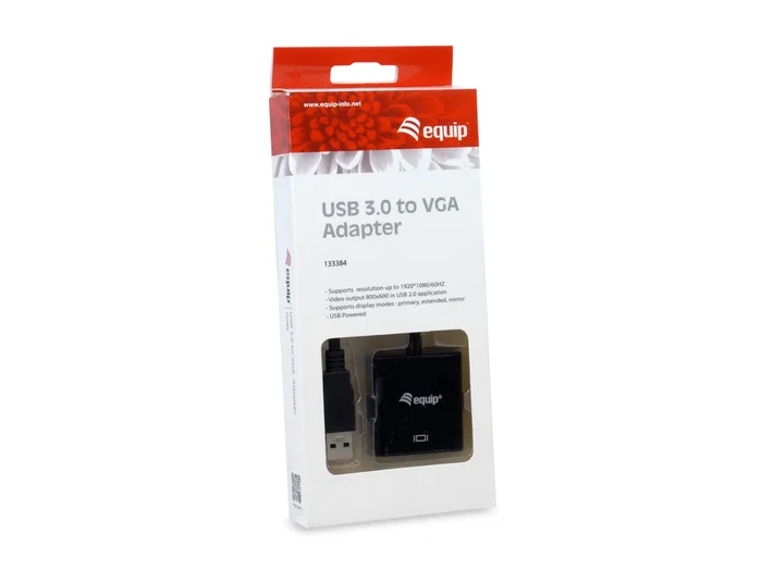 Equip Adaptador USB 3.0 a VGA 133384 Negro