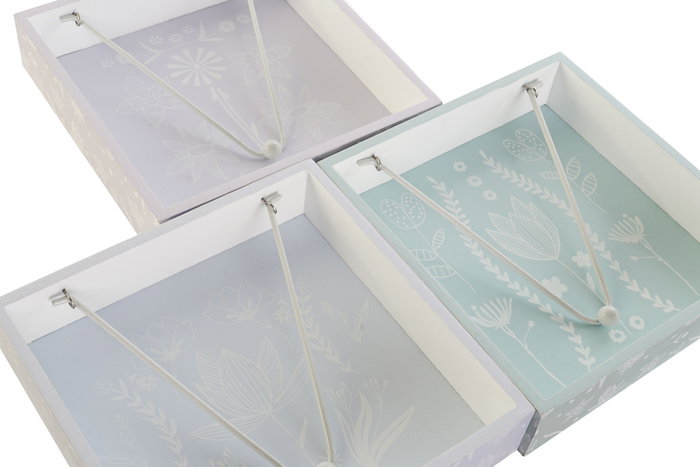 DKD Home Decor Set de 6 Servilleteros MDF y Metal Surtidos