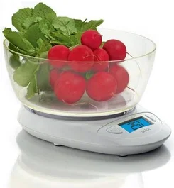 Laica KS1019 Báscula de Cocina Blanca con Bol