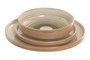 DKD Home Decor Vajilla Set 18 Piezas de Gres Verde Relieve