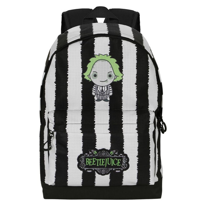 Karactermania Mochila HS FAN 2.2 Beetlejuice Stripes Blanco