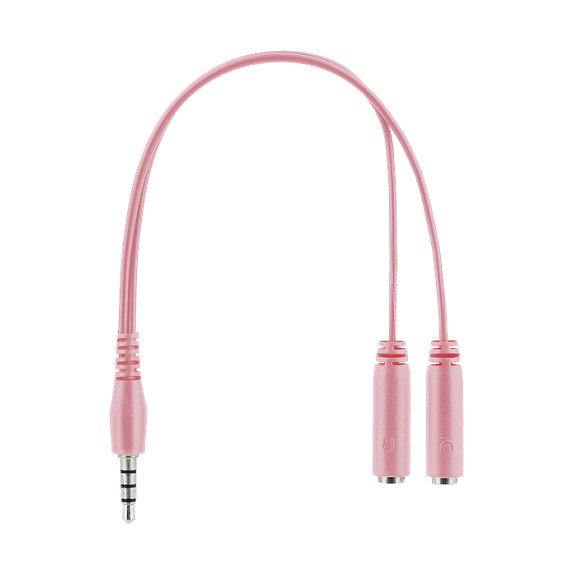 Deltaco Gaming GAM-030-P Auriculares Gaming con Diadema, Micrófono Boom, Iluminación LED Multicolor, Conexión USB y 3.5 mm, Color Rosa