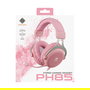Deltaco Gaming GAM-030-P Auriculares Gaming con Diadema, Micrófono Boom, Iluminación LED Multicolor, Conexión USB y 3.5 mm, Color Rosa