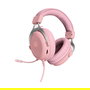 Deltaco Gaming GAM-030-P Auriculares Gaming con Diadema, Micrófono Boom, Iluminación LED Multicolor, Conexión USB y 3.5 mm, Color Rosa