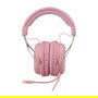 Deltaco Gaming GAM-030-P Auriculares Gaming con Diadema, Micrófono Boom, Iluminación LED Multicolor, Conexión USB y 3.5 mm, Color Rosa
