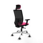 PIQUERAS Y CRESPO Silla de oficina Yunquera con mecanismo Sincro, Rosa y Negro