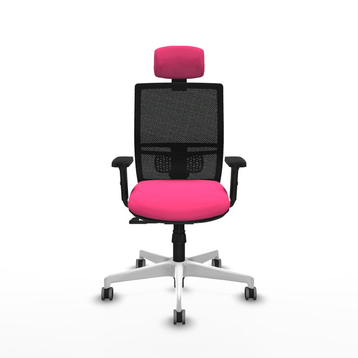 PIQUERAS Y CRESPO Silla de oficina Yunquera con mecanismo Sincro, Rosa y Negro PIQUERAS Y CRESPO Silla de oficina Yunquera con mecanismo Sincro, Rosa y Negro