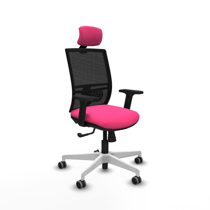 PIQUERAS Y CRESPO Silla de oficina Yunquera con mecanismo Sincro, Rosa y Negro PIQUERAS Y CRESPO Silla de oficina Yunquera con mecanismo Sincro, Rosa y Negro