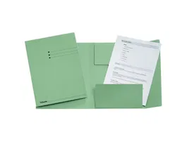 Esselte Subcarpeta de Cartulina, 3 Solapas, Formato Din A4 (210x297 mm), Color Verde, 275 g/m²