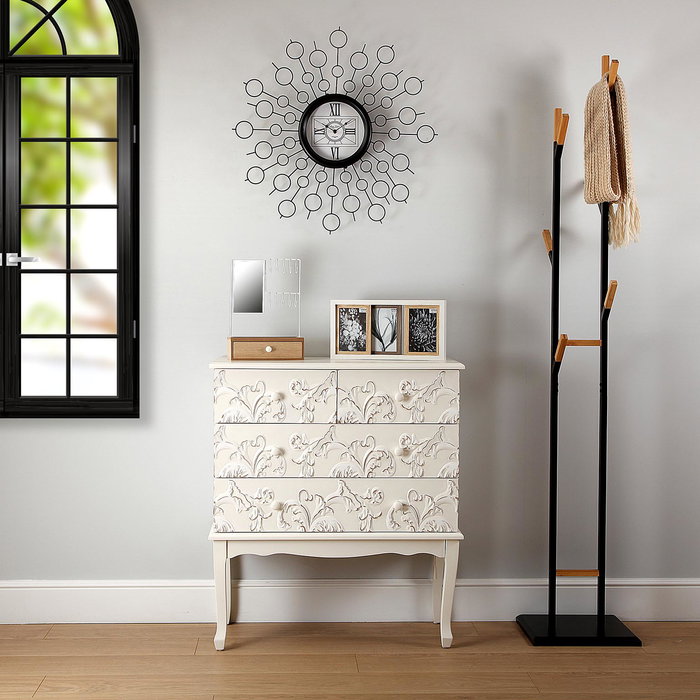 Versa Reloj de Pared Metal 68 cm - Metal y Madera MDF