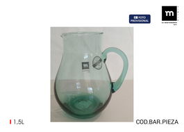 Inde Jarra de Vidrio 1500 cc "Rio" Medidas ø16 x 8 x 20 cm (4 Unidades)