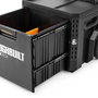 Toughbuilt Stacktech - Maletín con ruedas, 1 cajón con cierre deslizante, estructura autoalineable y encajable, mango telescópico, 53 x 40,5 x 67 cm, 113 kg de capacidad