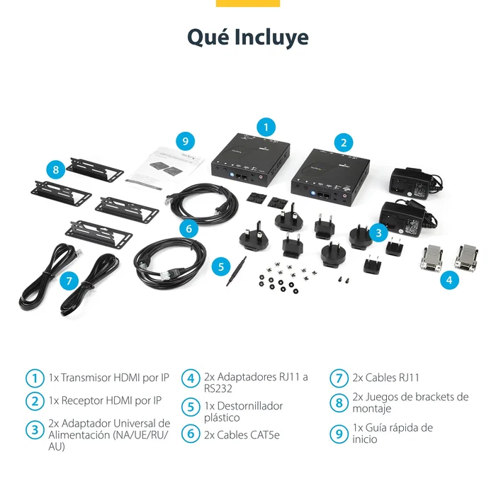 StarTech ST12MHDLAN4K Kit Extensor HDMI sobre IP 4K UHD