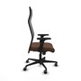 PIQUERAS Y CRESPO Sillón Albacete con mecanismo Sincro, Tela Marrón y Malla Negra