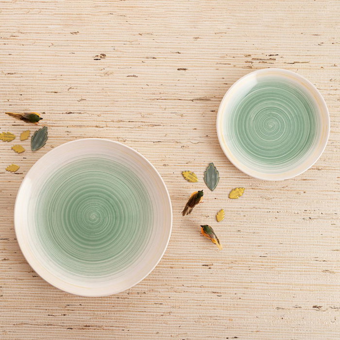 Quid Plato Llano Velvet Neo 25cm Verde Decorado