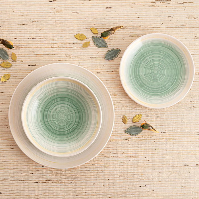 Quid Plato Llano Velvet Neo 25cm Verde Decorado