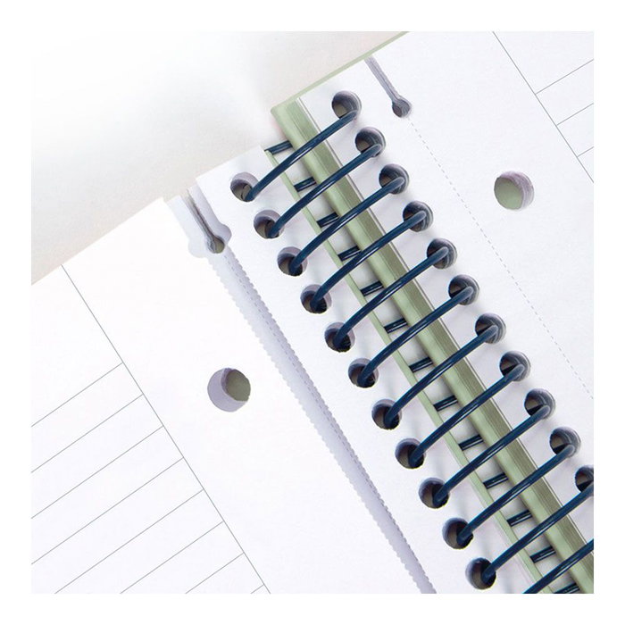 Milán Cuaderno A4 Colección 430 since 1918 con Espiral, 80 Hojas Pautado 7mm, Tapa Dura, Verde