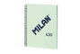 Milán Cuaderno A4 con espiral metálica verde, 80 hojas