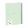 Milán Cuaderno A4 con espiral metálica verde, 80 hojas