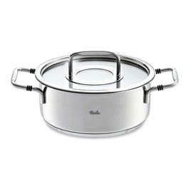Fissler 086-122-20-000/0 Cacerola con Tapa 20cm - 2.4L Acero Inoxidable Fondo Superthermic Apto Inducción