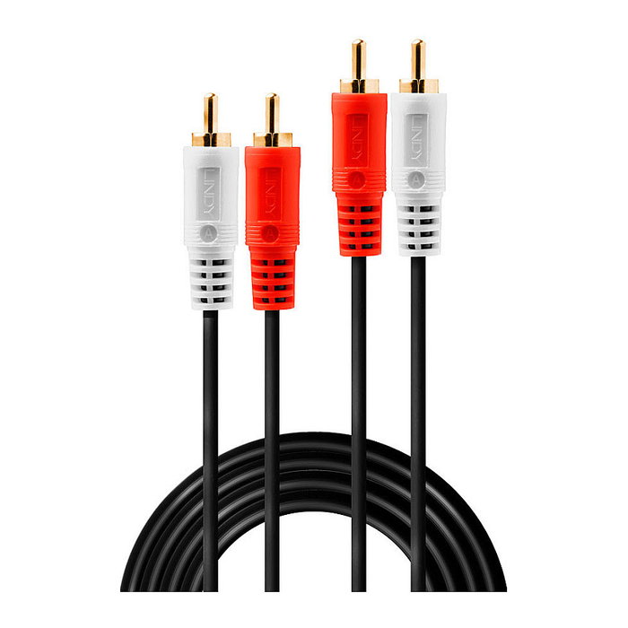 LINDY Cable de audio 35662 de 3 m con 2 x RCA macho