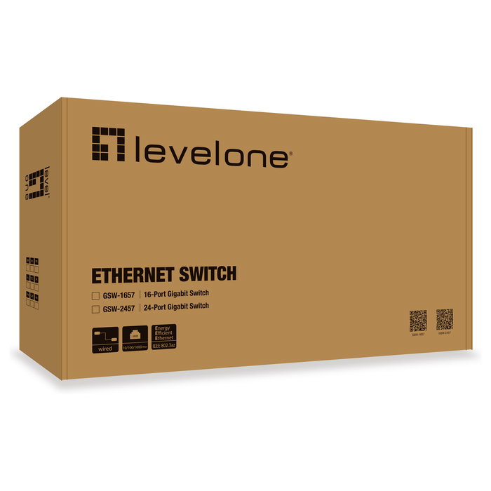 Level One GSW-2457 Switch Gigabit Ethernet de 24 Puertos Level One GSW-2457 Switch Gigabit Ethernet de 24 Puertos