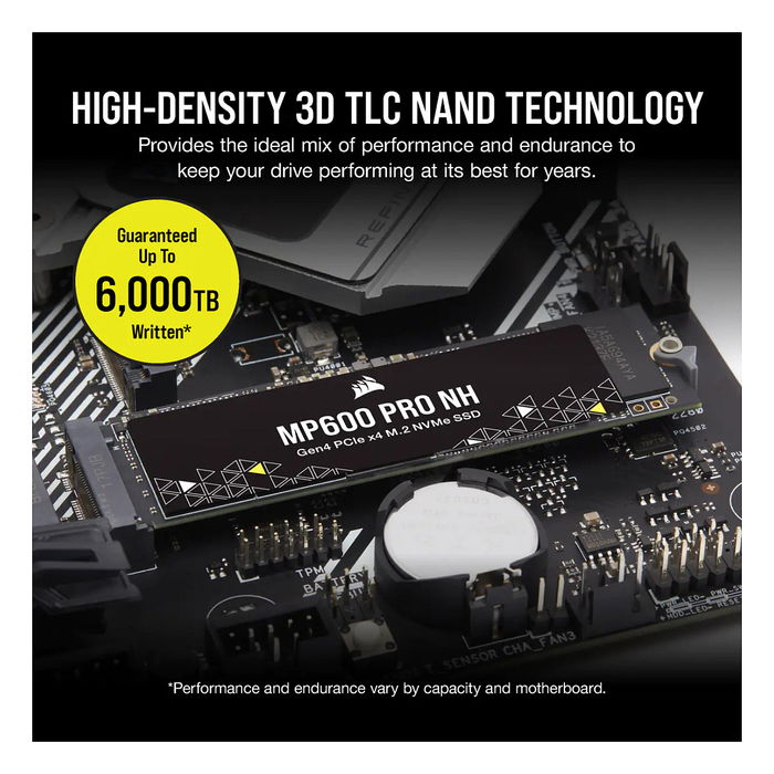 Corsair MP600 PRO NH 4TB M.2 NVMe PCIe Gen4 SSD Disco Duro 7000 MB/s Lectura