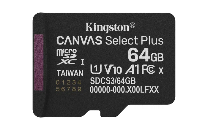 Kingston Canvas Select Plus Gen3 Tarjeta MicroSDXC 64 GB UHS-I Clase 10 A1 V10 Velocidad hasta 150 MB/s - Incluye Adaptador SD