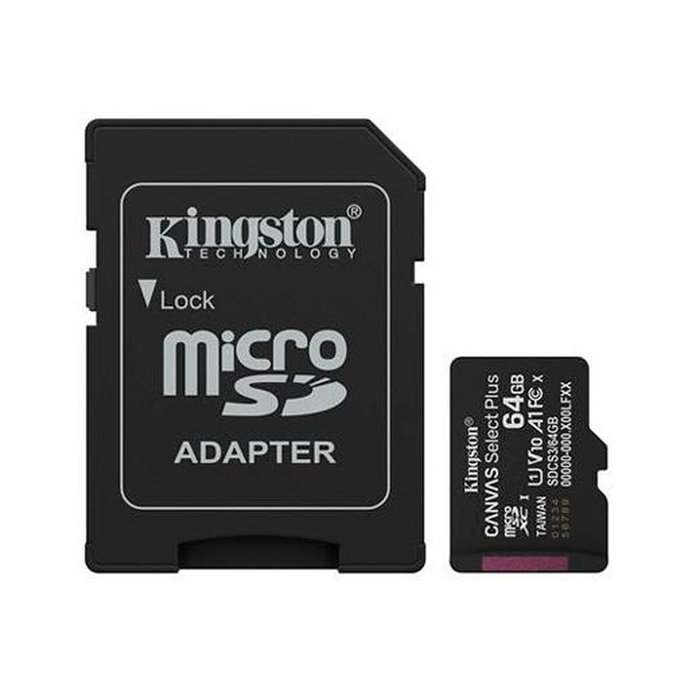 Kingston Canvas Select Plus 64 GB microSDXC con Adaptador