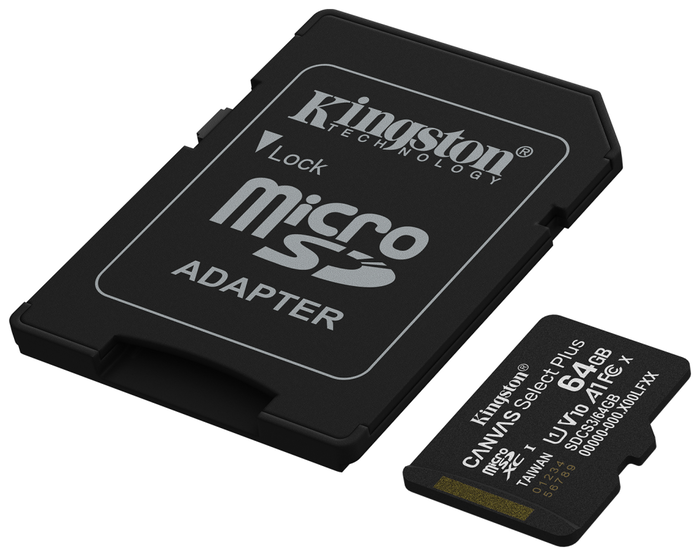 Kingston Canvas Select Plus 64 GB microSDXC con Adaptador Kingston Canvas Select Plus 64 GB microSDXC con Adaptador