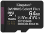 Kingston Canvas Select Plus 64 GB microSDXC con Adaptador