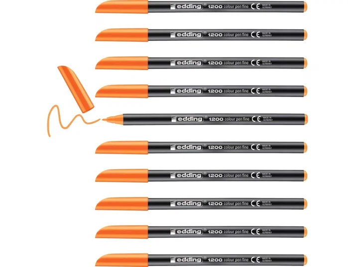 Edding Rotulador 1200 Naranja Neón Set de 10