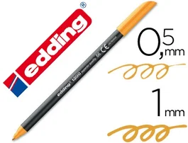 Edding 1200 Rotulador Punta Fibra Naranja Neon Trazo 0,5 mm