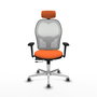 PIQUERAS Y CRESPO Silla de oficina Jorquera Naranja y Blanco