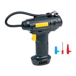 Dunlop Compresor de Aire Digital para Coche 12V 80W - 7 bar (100 psi) Presión Máx., Caudal 17 L/min, con Manguera 30.5 cm y 3 Adaptadores
