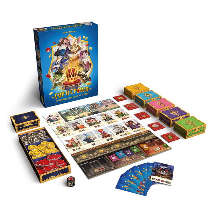 Juegos For a Crown - Juego de Mesa de Estrategia, Intriga y Traición para 3-5 Jugadores (Edad 8+) - Incluye Tablero, Cartas y Fichas - Ref: FCES01ES