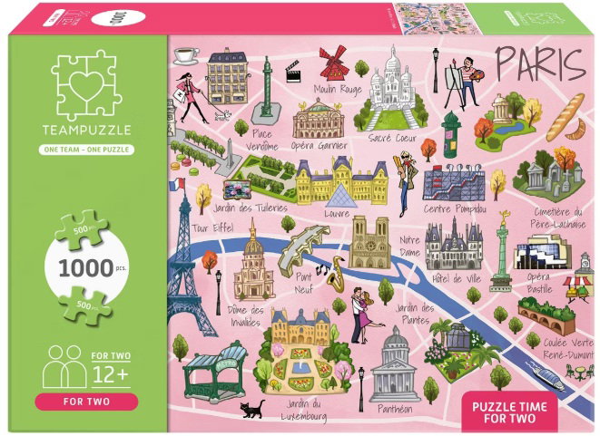 TEAMPUZZLE Paris para dos 500+500 piezas